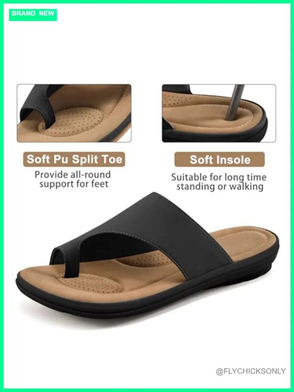 Women's Slide Sandals Flat Orthopedic Casual Non-Slip Lightweight Breathable